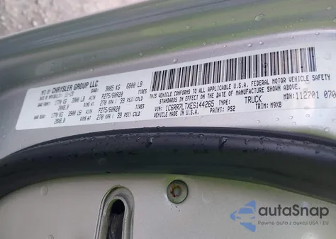 2014 Ram 1500 Big Horn из США, поврежденный, VIN 1C6RR7LTXES144265